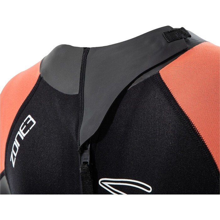 2024 Zone3 Womens Venture Back Zip Swim Wetsuit WS22WVEN101 - Black / Orange